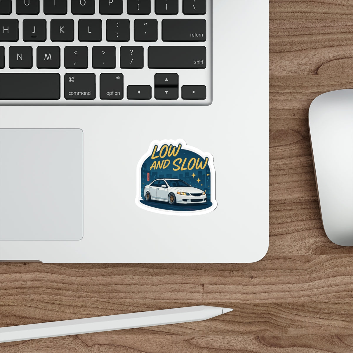 Low and Slow JDM Sticker White Acura TSX Car Decal in 2in 3in or 4in Matte Vinyl Street Racer Gift for Honda Tuner Fans
