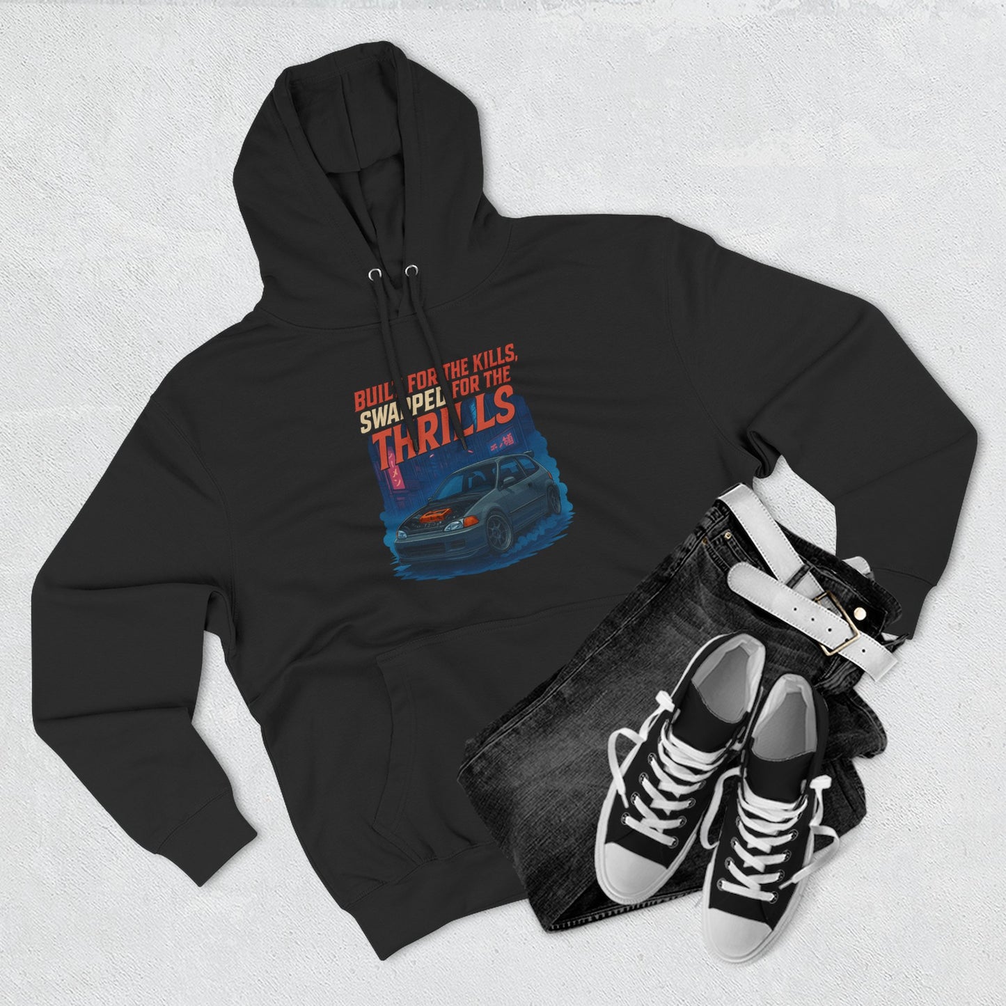 Limited Edition JDM Hoodie Civic EG Front K Swap Art and Embrace the Build Back Only 25 Made Car Enthusiast Streetwear