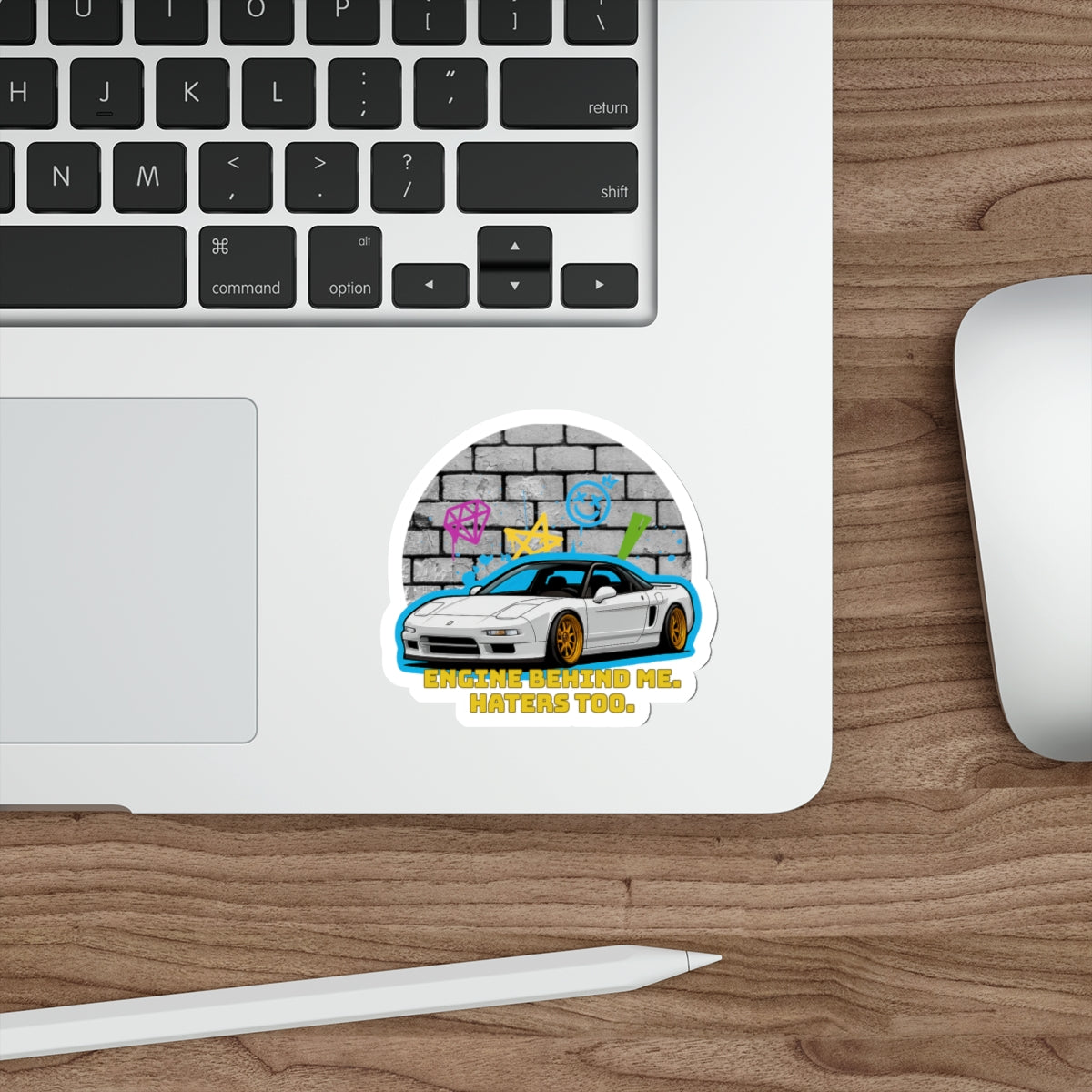JDM NSX Sticker Engine Behind Me Haters Too Funny Car Vinyl Decal Drift Tuner Import Sticker for Laptops or Windows