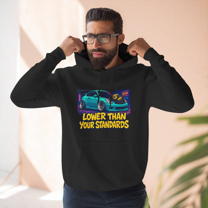 Funny JDM Car Hoodie - Lowered Coupe Cartoon & "I Don't Take Corners, I Emotionally Damage Them" - Drift, Stance, Turbo Gi