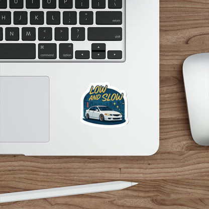 Low and Slow JDM Sticker White Acura TSX Car Decal in 2in 3in or 4in Matte Vinyl Street Racer Gift for Honda Tuner Fans