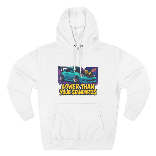 Funny JDM Car Hoodie - Lowered Coupe Cartoon & "I Don't Take Corners, I Emotionally Damage Them" - Drift, Stance, Turbo Gi